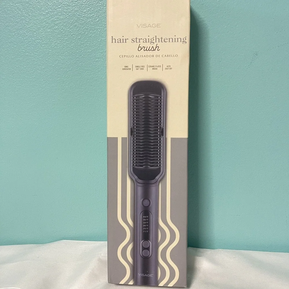 Visage Pro Style Hair Straightening Brush New In Box